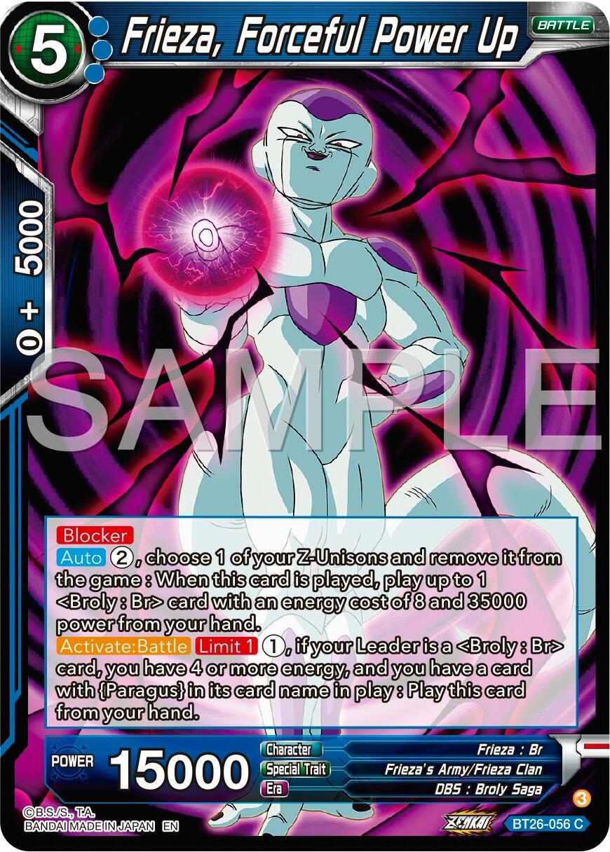 Frieza, Forceful Power Up BT26-056 Dragon Ball Super Ultimate Advent