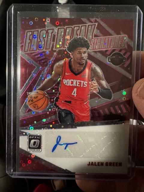 Jalen Green #FBS-GRN Basketball Cards 2023 Donruss Optic Fast Break Signature