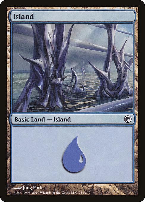Island #234 Magic Scars of Mirrodin