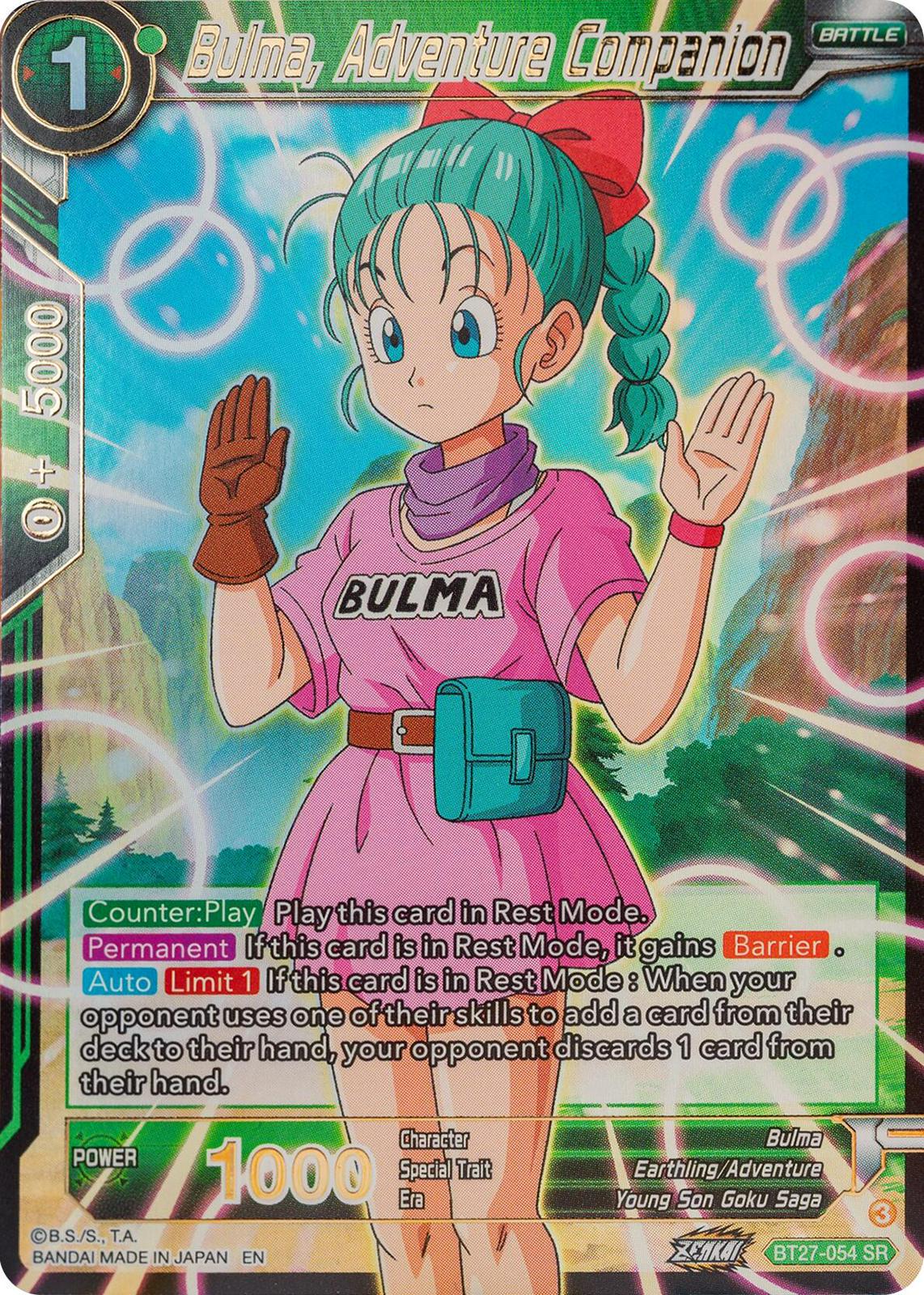 Bulma, Adventure Companion BT27-054 Dragon Ball Super: History of Z