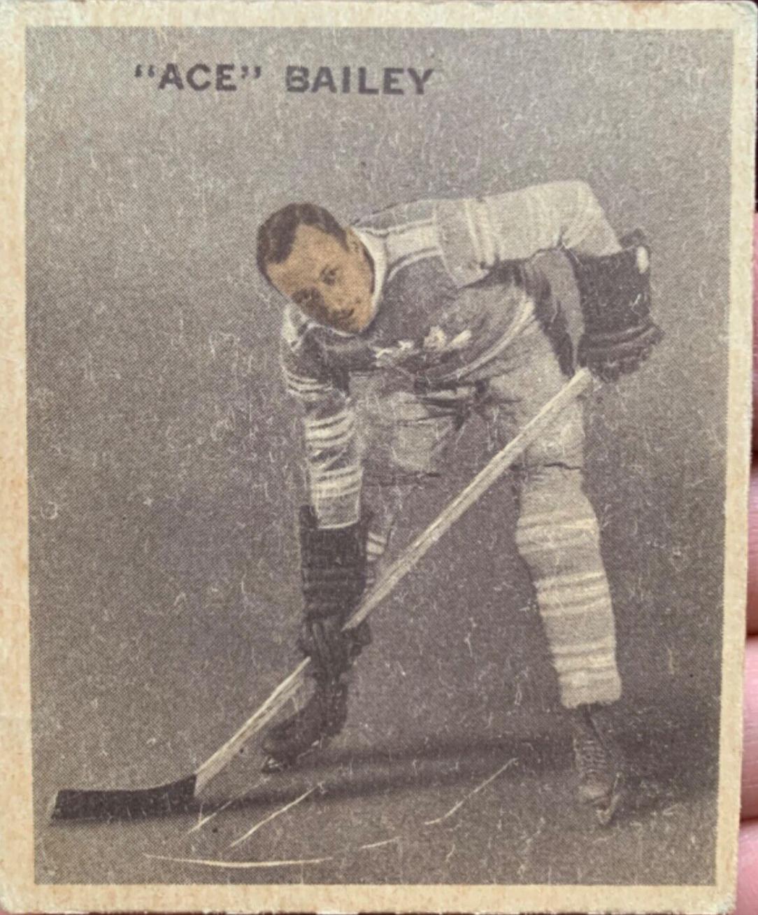 Ace Bailey #22 Hockey Cards 1933 World Wide Gum Ice Kings