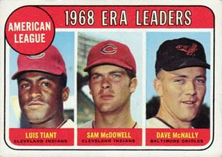 American League 1968 ERA Leaders: Luis Tiant / Sam McDowell / Dave McNally