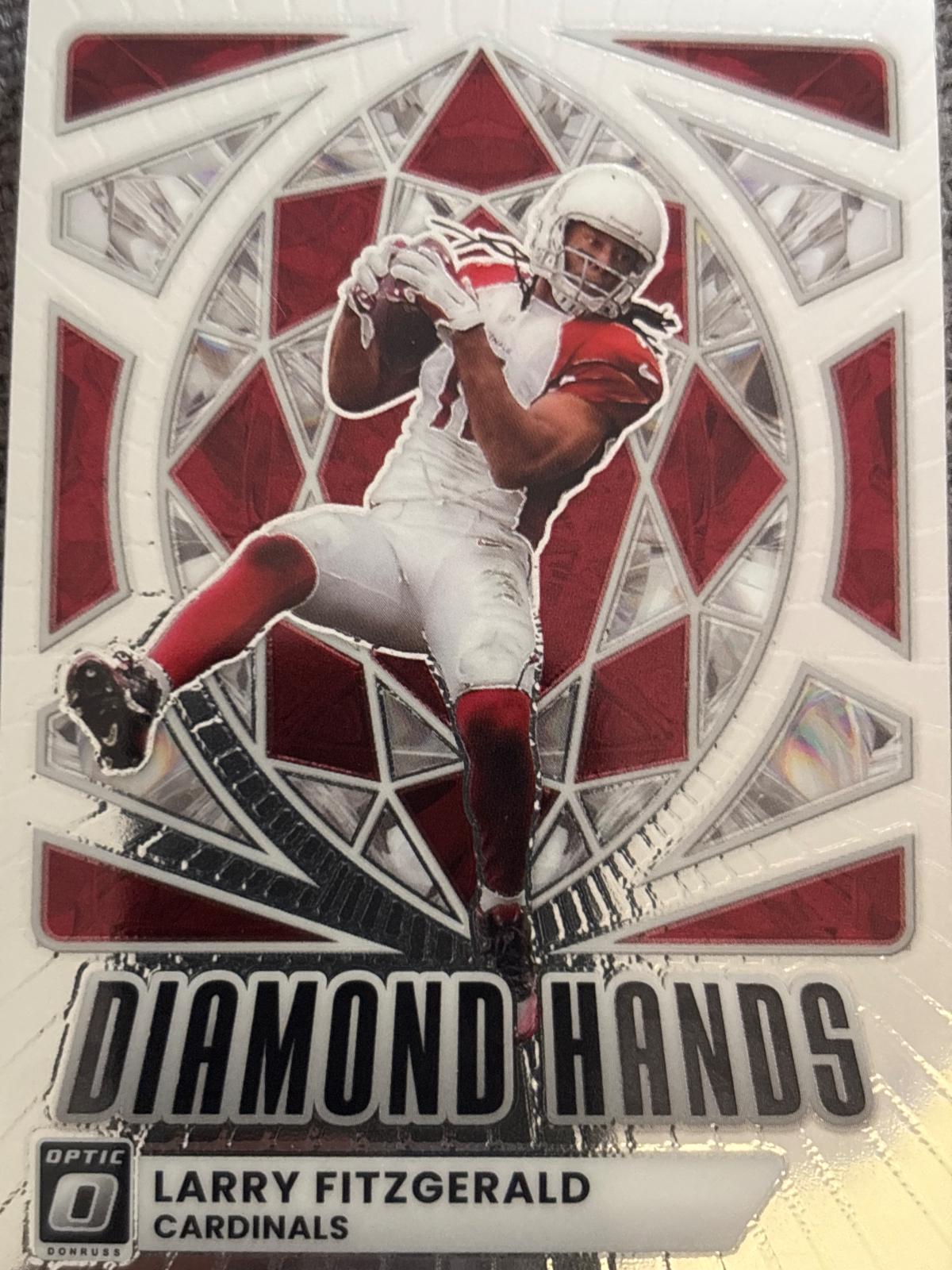 2025 Panini Donruss Optic Diamond Hands Larry Fitzgerald #10 card