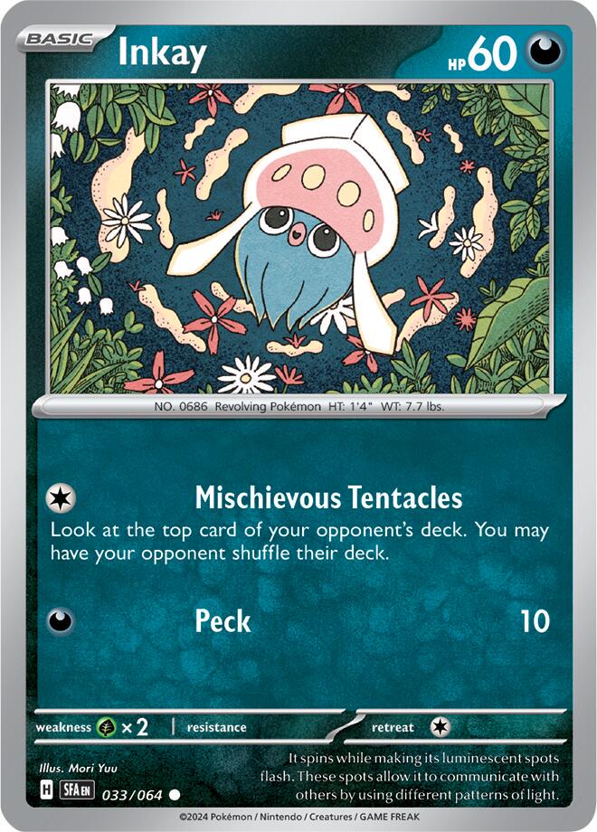Inkay #33 Pokemon Shrouded Fable