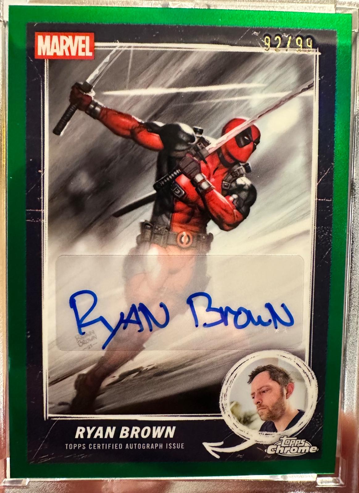 Ryan Brown [Green] #MCBA-RB Prices | Marvel 2025 Topps Chrome