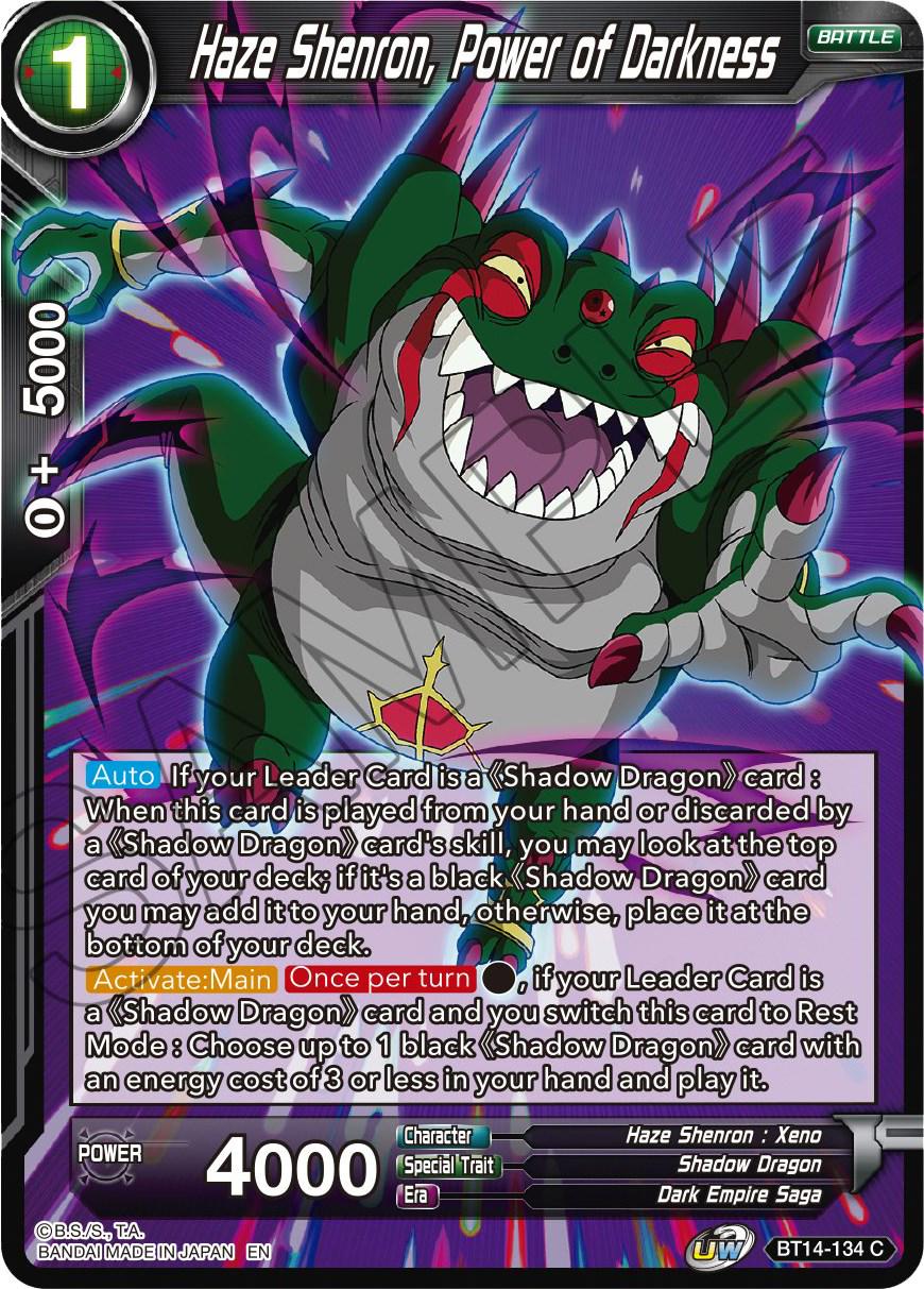 Haze Shenron, Power of Darkness BT14-134 Dragon Ball Super Cross Spirits