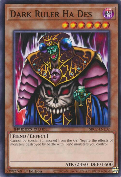 Dark Ruler Ha Des SBC2-ENE02 YuGiOh Speed Duel: Battle City Finals