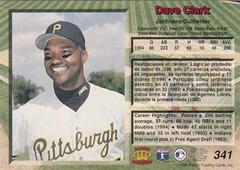 Back | Dave Clark Baseball Cards 1995 Pacific