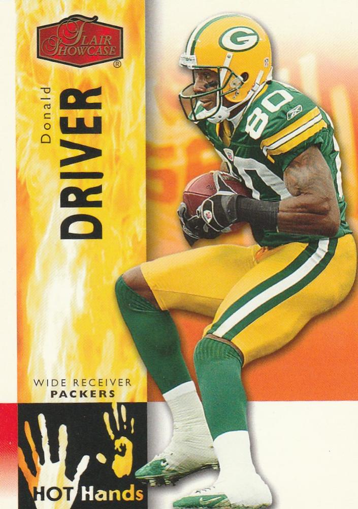 Donald Driver #HH9 2006 Flair Showcase Hot Hands Football