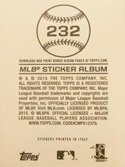 Rear | Ryan Braun Baseball Cards 2015 Topps Sticker