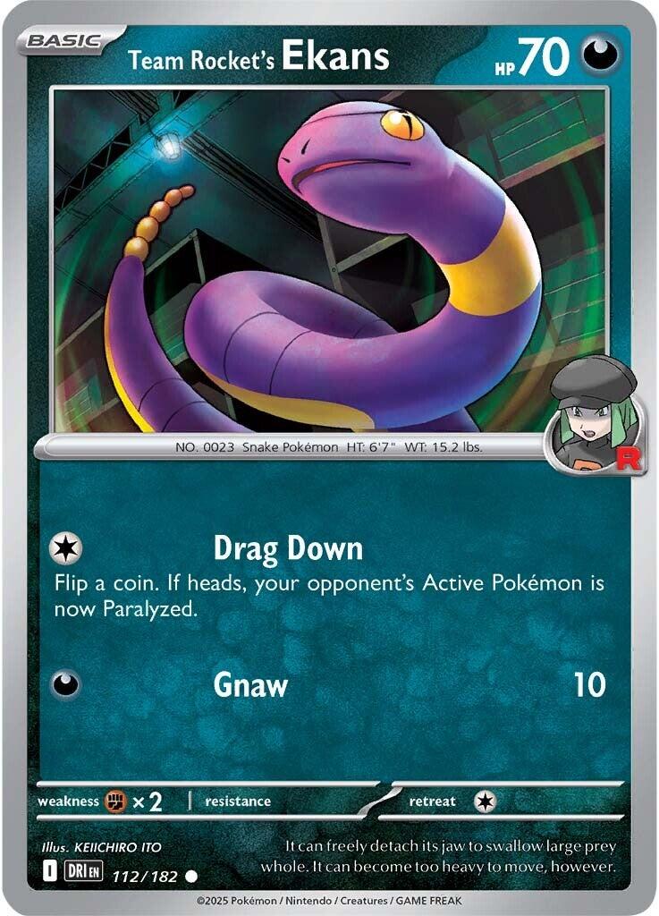 Team Rocket's Ekans #112 Pokemon Destined Rivals