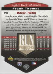 Back Image | Frank Thomas Baseball Cards 1996 Upper Deck Run Producers