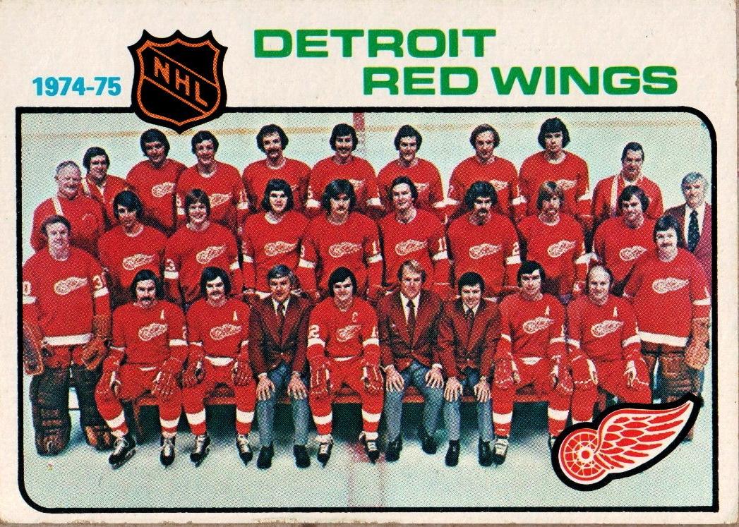 Red Wings Team #87 1975 Topps Hockey