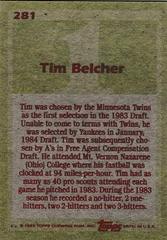 Back Of Card | Tim Belcher Baseball Cards 1985 Topps