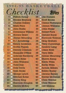 Checklist 1-99
