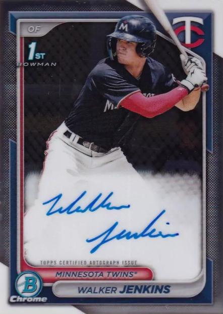 Walker Jenkins #CPA-WJ Baseball Cards 2024 Bowman Chrome Prospects Autograph