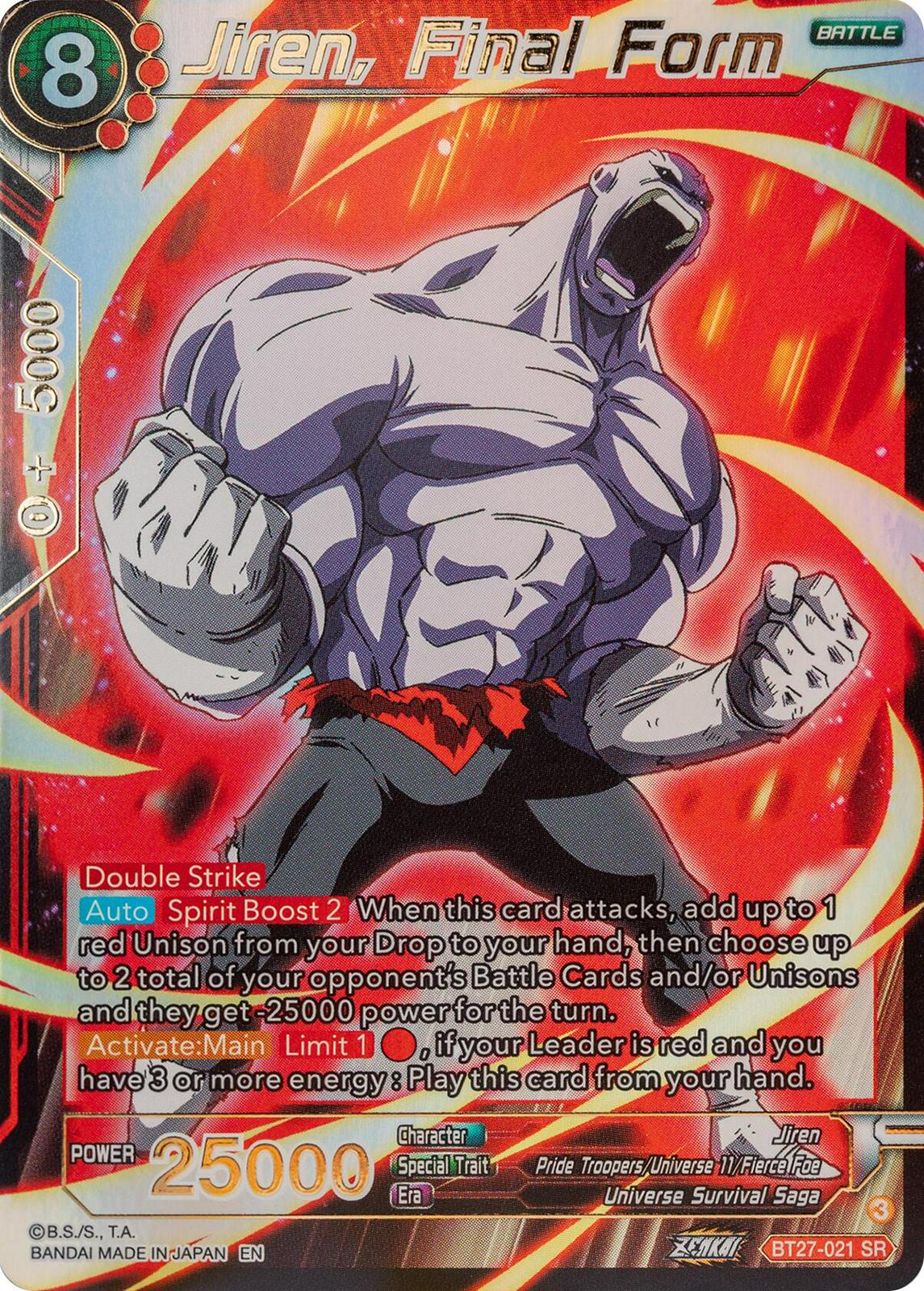 Jiren, Final Form BT27-021 Dragon Ball Super: History of Z