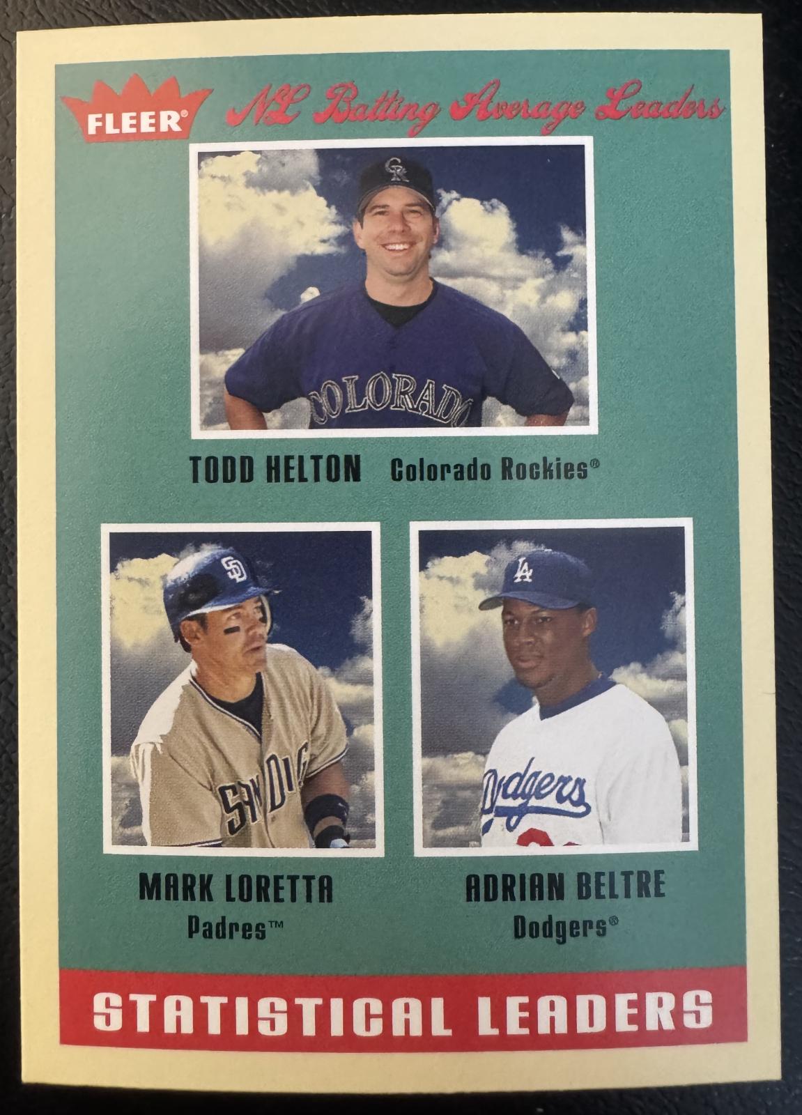 Todd Helton / Mark Loretta / Adrian Beltre #8 2005 Fleer Tradition #8 Baseball Cards 2005 Fleer Tradition