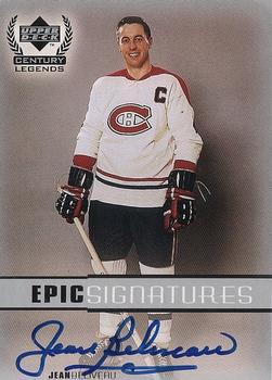 Jean Beliveau #JEB 1999 Upper Deck Century Legends Epic Signatures Hockey