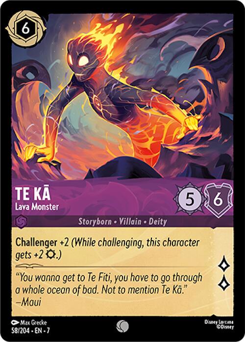 Te Ka - Lava Monster #58 Lorcana Archazia's Island