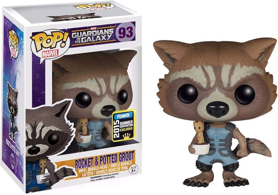Rocket & Potted Groot #93 2015 Summer Convention Funko Pop Convention exclusive box and figure
