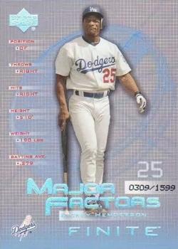 Rickey Henderson #141 2003 Upper Deck Finite Baseball