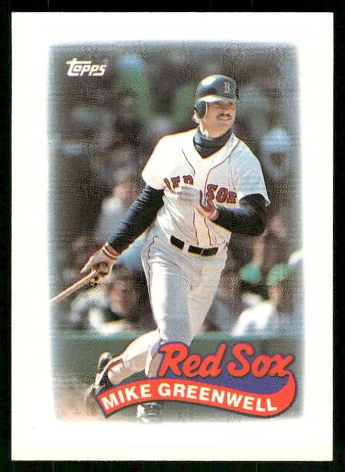 Mike Greenwell #48 Baseball Cards 1989 Topps Mini League Leaders