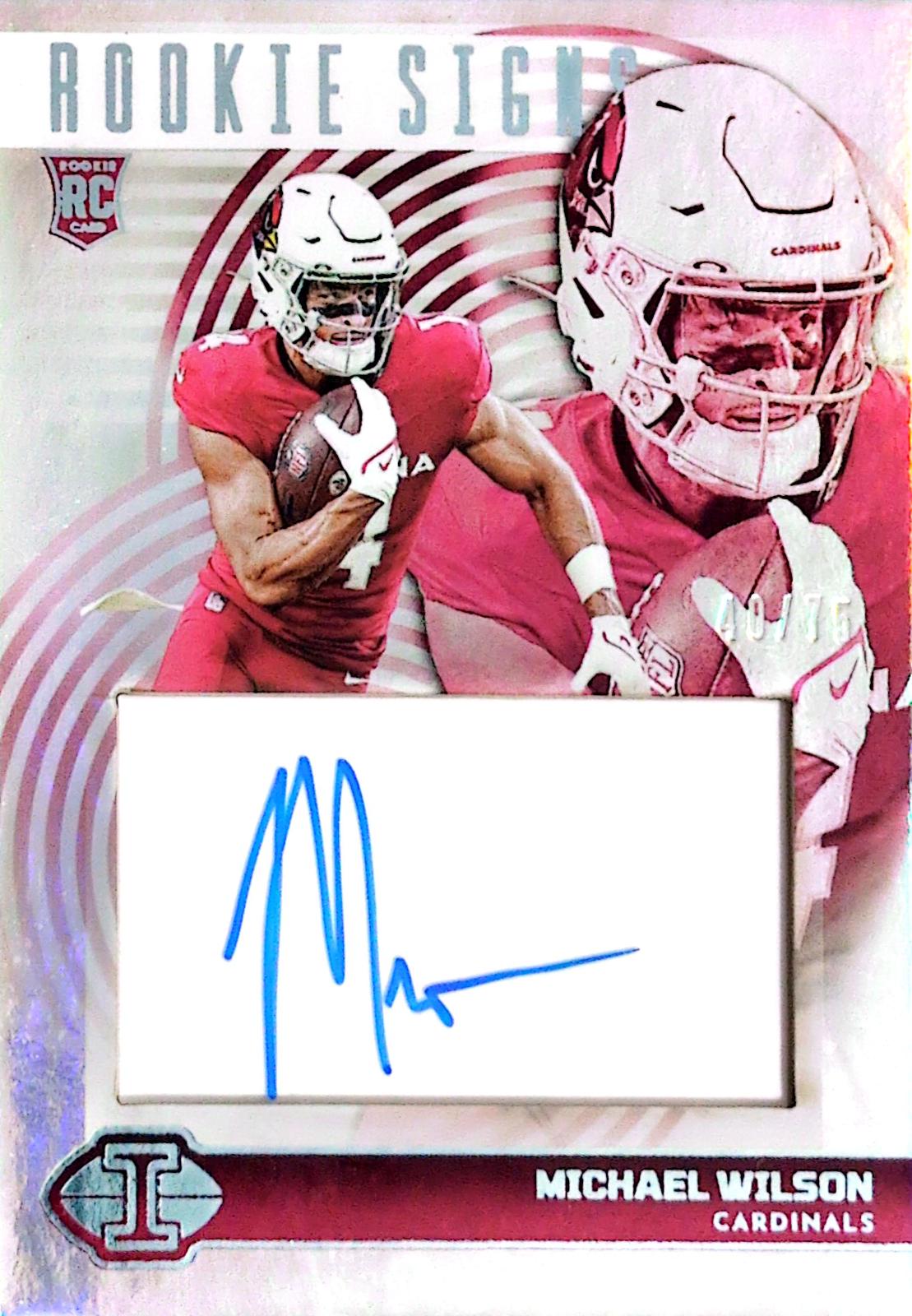Michael Wilson #RS-MWI 2023 Panini Illusions Rookie Signs Football