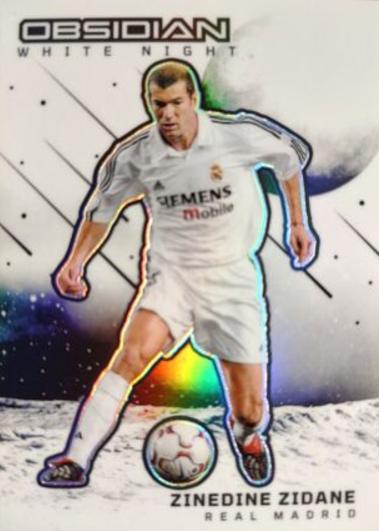 Zinedine Zidane #8 Soccer Cards 2023 Panini Obsidian White Night