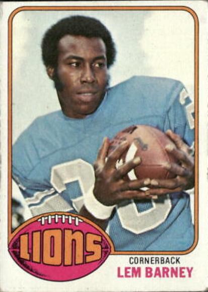 Lem Barney #43 Football Cards 1976 Topps