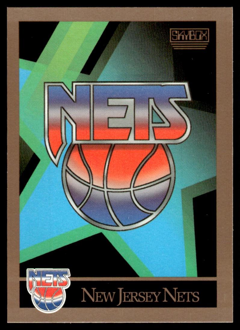 New Jersey Nets Team Checklist #344 Basketball Cards 1990 Skybox