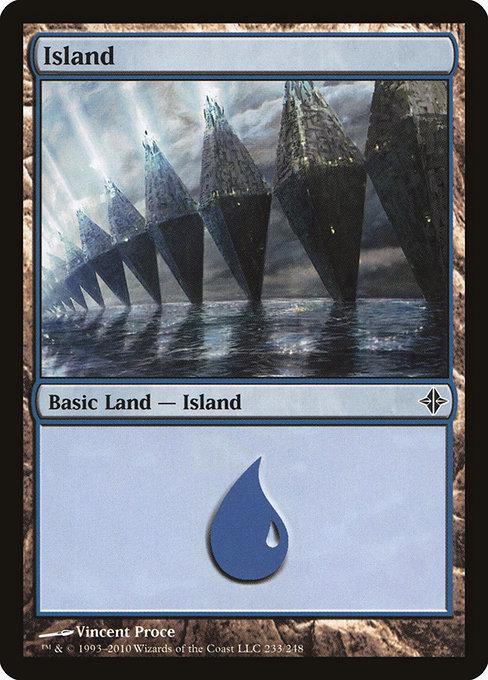 Island #233 Magic Rise of the Eldrazi