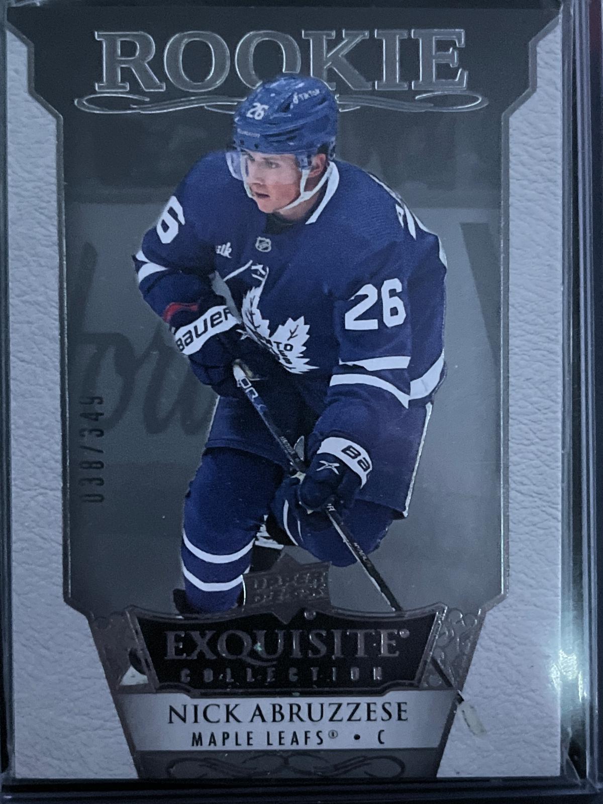 Nick Abruzzese #R15 Hockey Cards 2022 Upper Deck Ice Hockey Exquisite Collection Rookie