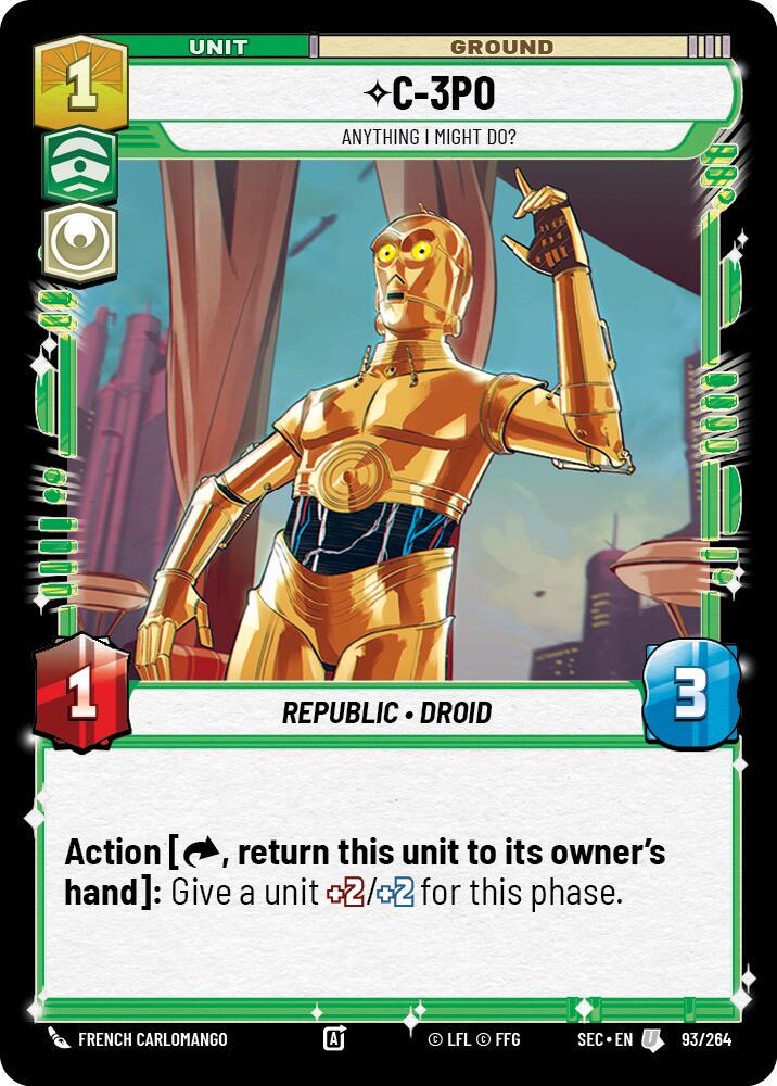 C-3PO - Anything I Might Do? #93 Prices | Star Wars Unlimited