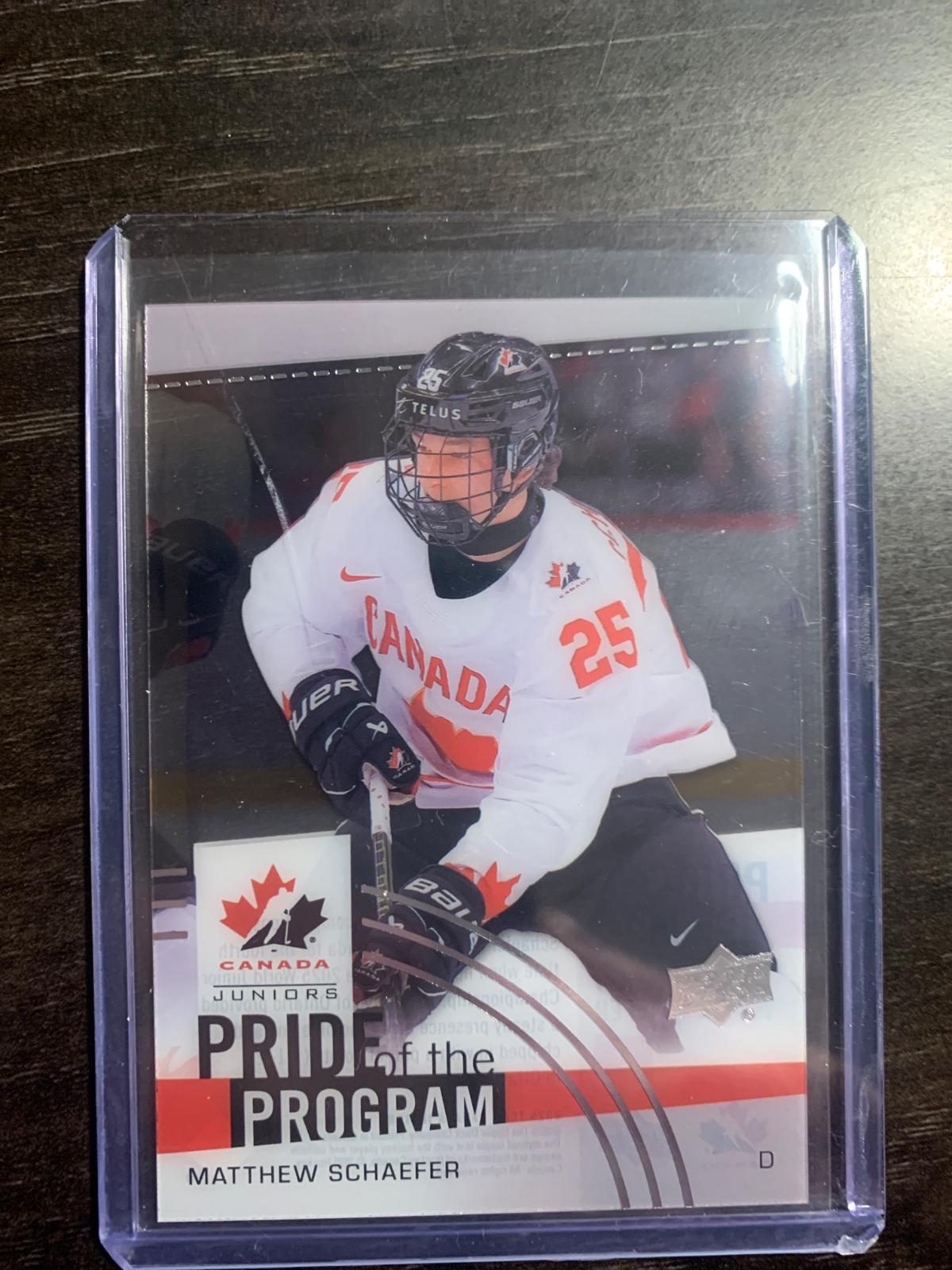 Matthew Schaefer #91 2025 Upper Deck Team Canada Juniors Hockey
