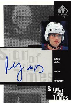 Patrik Stefan #PS 1999 Sp Authentic Sign Of The Times Hockey