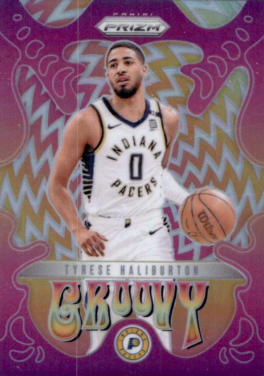 Tyrese Haliburton #17 Basketball Cards 2024 Panini Prizm Groovy