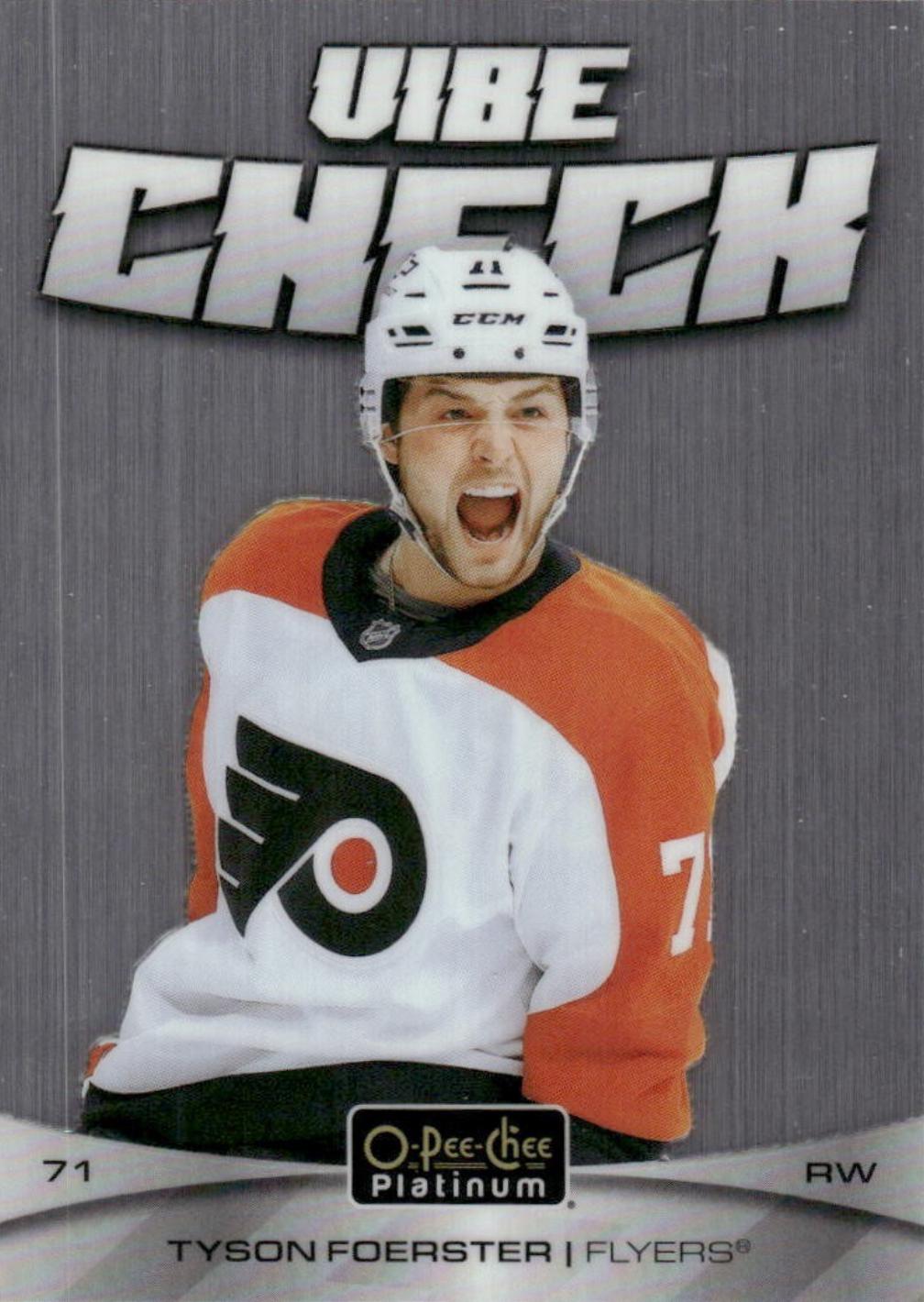 Tyson Foerster #VC-14 2025-26 O-Pee-Chee Platinum Hockey Vibe Check