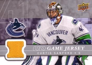 Curtis Sanford #GJ2-CS 2008-09 Upper Deck Hockey UD Game Jerseys