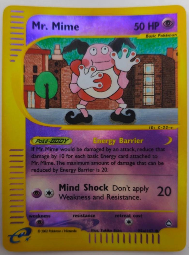 Aquapolis (2003) Mr. Mime 95a Reverse Holo scan