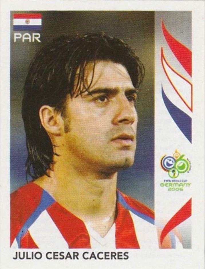 Julio Cesar Caceres #115 2006 Panini World Cup Germany Sticker Soccer