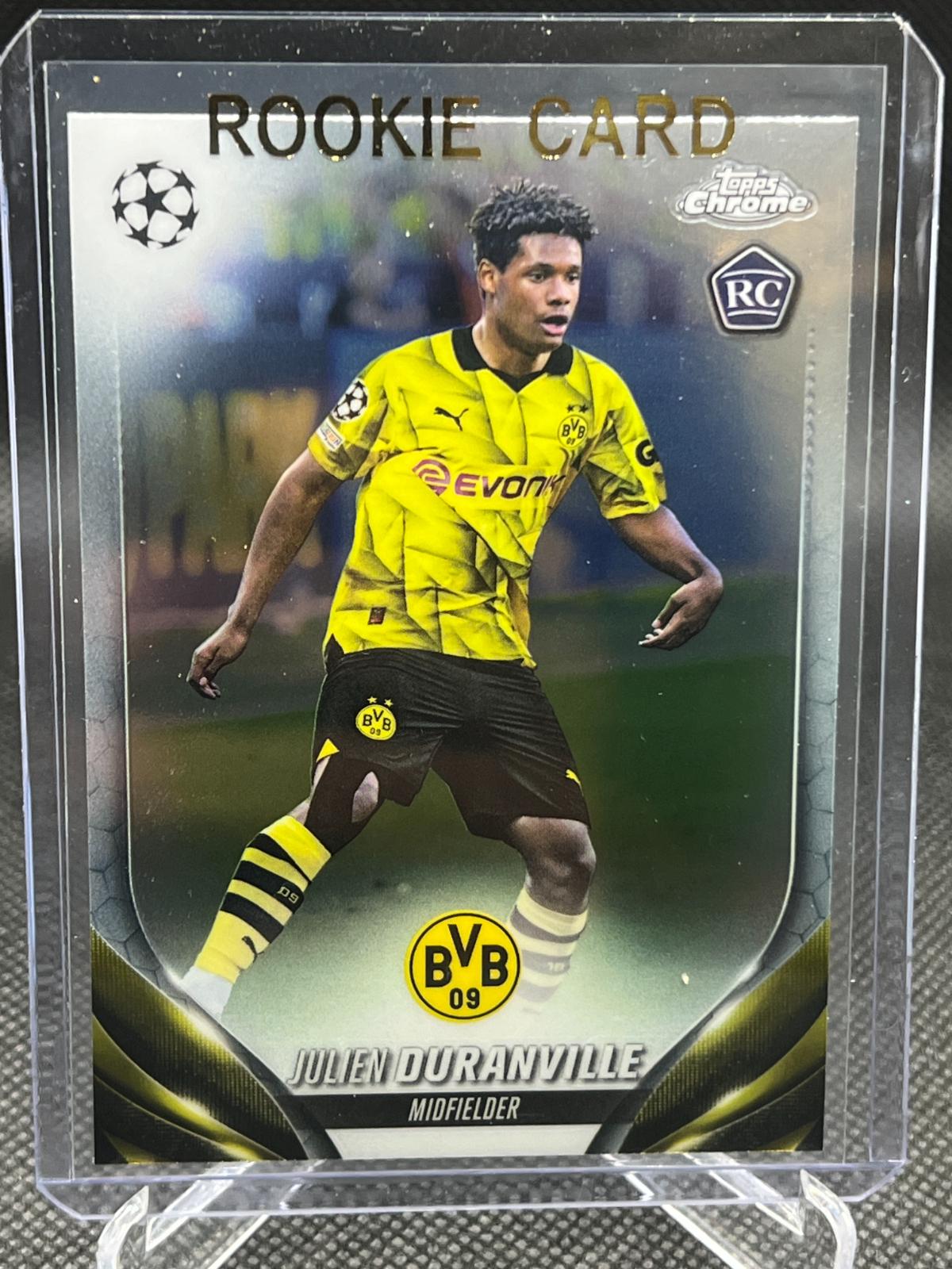 Julien Duranville #191 Soccer Cards 2023 Topps Chrome UEFA Club