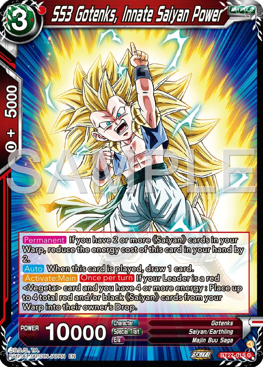 SS3 Gotenks, Innate Saiyan Power BT27-015 Dragon Ball Super: History of Z