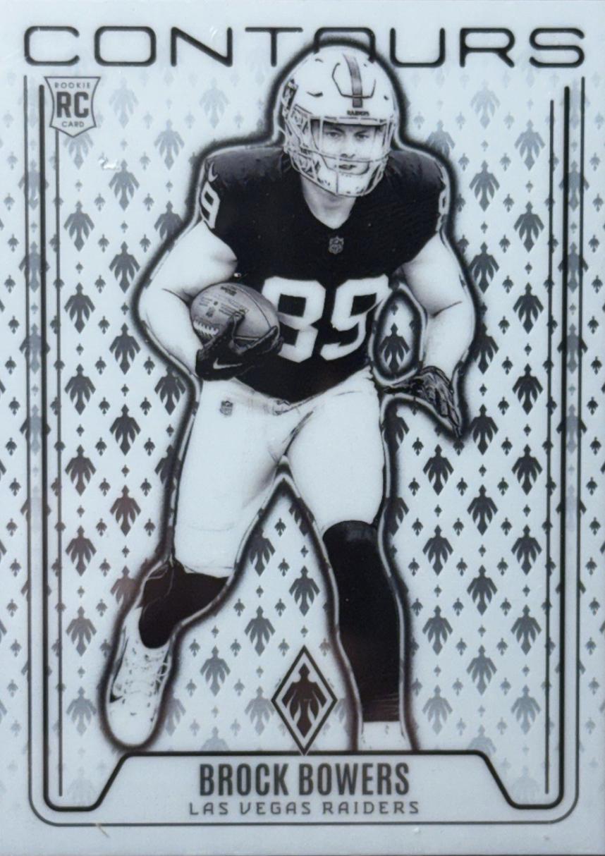 Brock Bowers #CON-BBS Football Cards 2024 Panini Phoenix Contours
