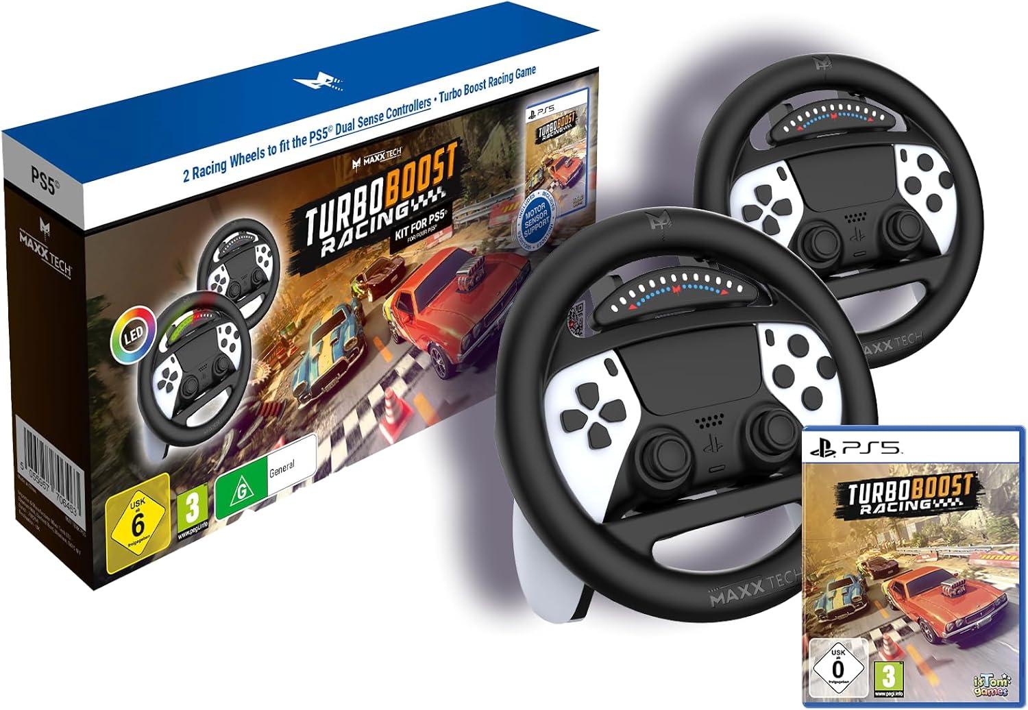 Carátula de Maxx Tech Turbo Boost Racing Kit para PS5 (edición PAL España)