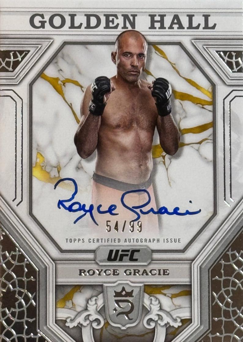 Royce Gracie #GH-RG Ufc Cards 2024 Topps Royalty UFC Golden Hall Autograph