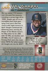 Back Image | Mo Vaughn Baseball Cards 1998 Pacific Aurora