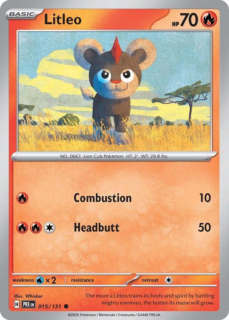 Litleo #15 Pokemon Prismatic Evolutions