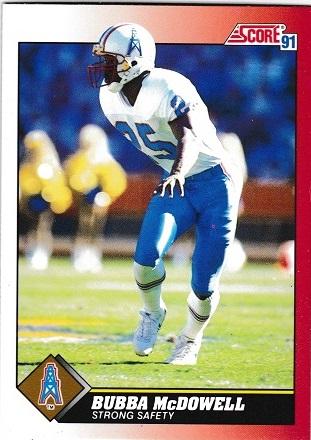 Bubba McDowell #198 Football Cards 1991 Score