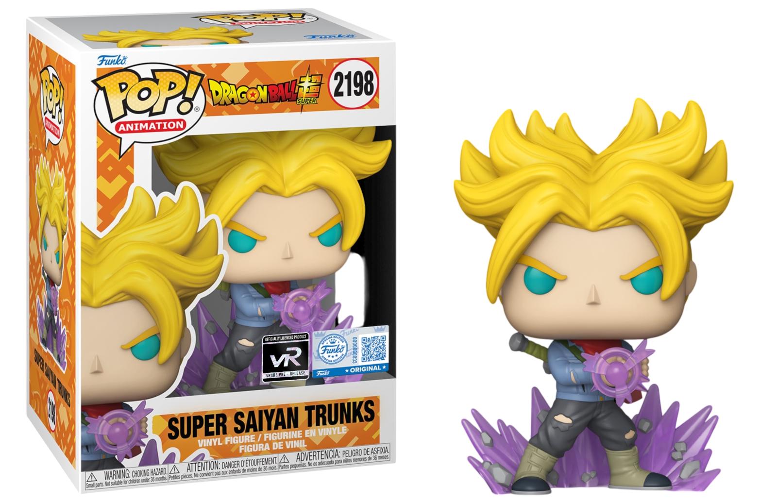 Super Saiyan Trunks #2198 Dragon Ball Z Funko Pop VRare Pre-Release box and figure